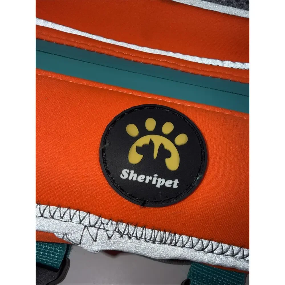 Size M - Sheripet Life Jacket For Dogs - Orange Medium
